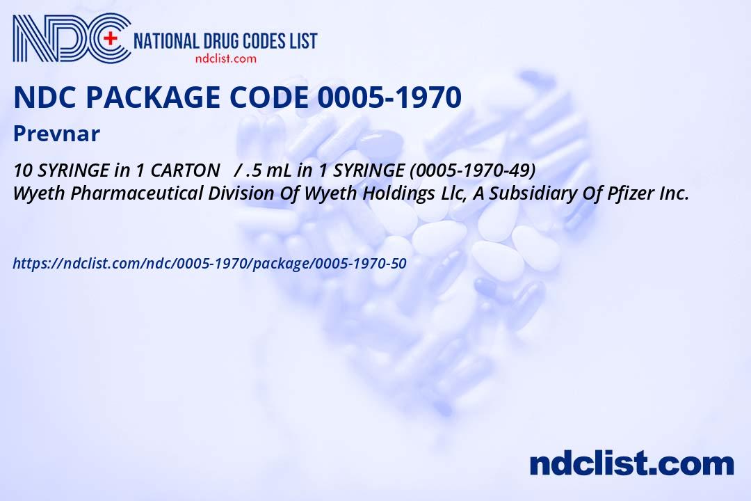 Api 50 Package Insert NDC Package 0005-1970-50 Prevnar