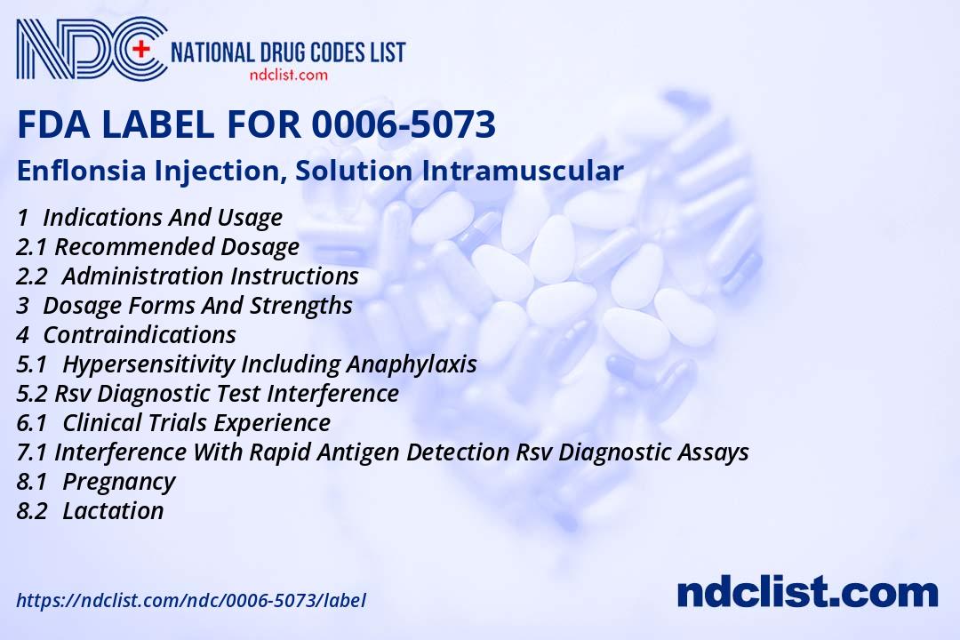 Enflonsia Injection, Solution FDA Label - NDC 0006-5073