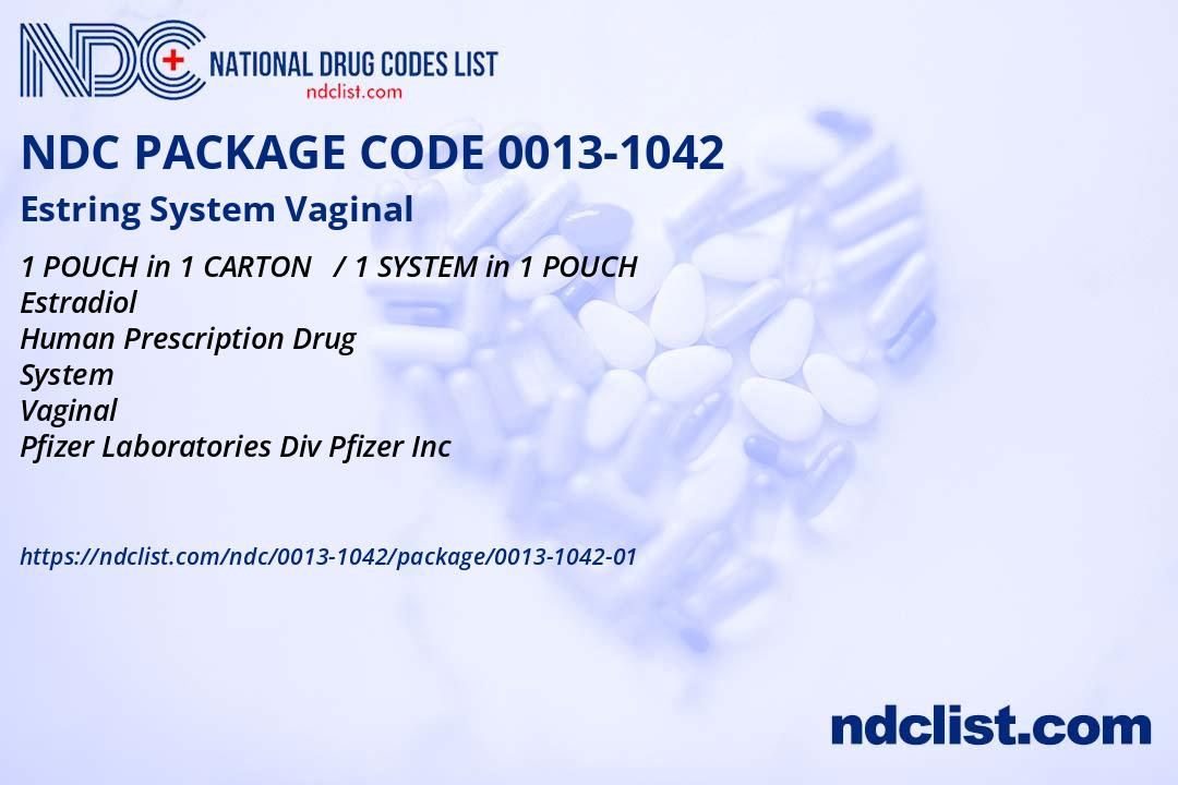 NDC Package 0013104201 Estring System Vaginal
