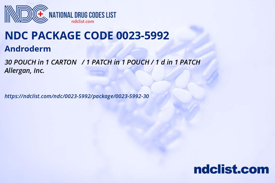 NDC Package 0023599230 Androderm Patch Transdermal