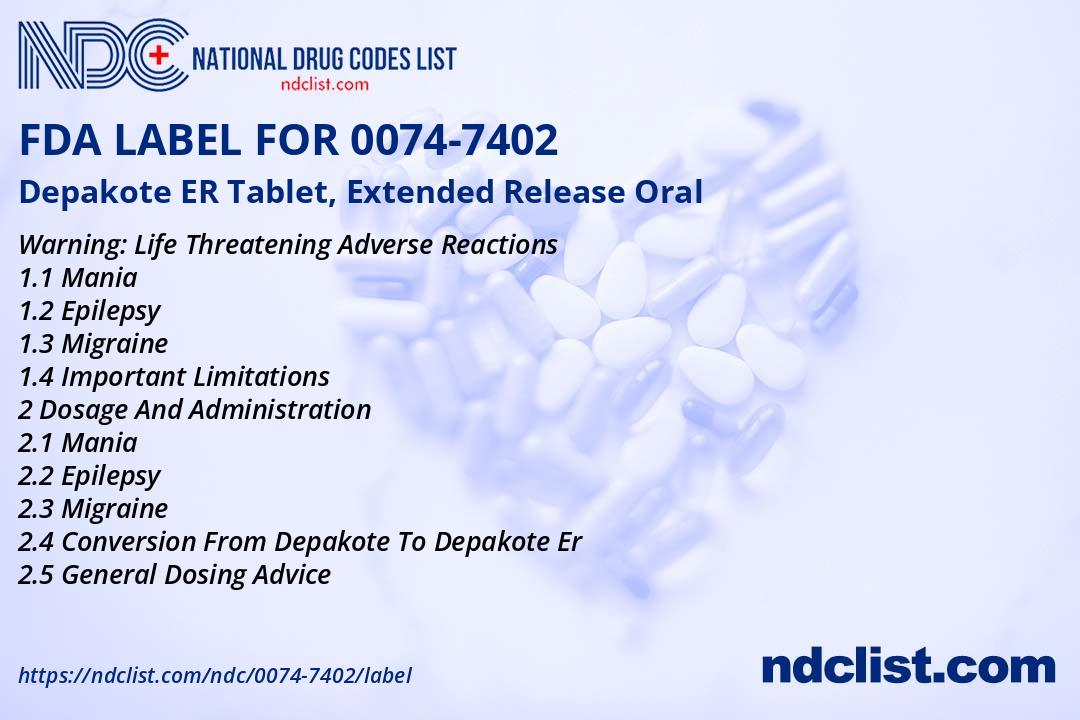 FDA Label for Depakote ER Tablet, Extended Release Oral - Indications ...
