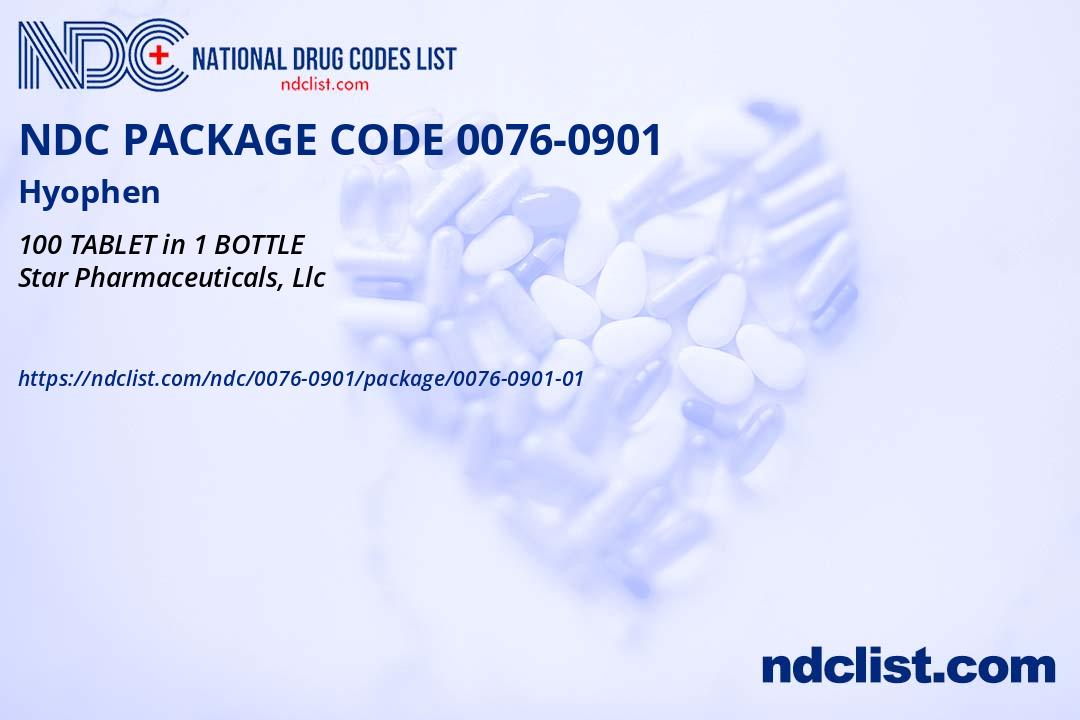 NDC Package 0076-0901-01 Hyophen