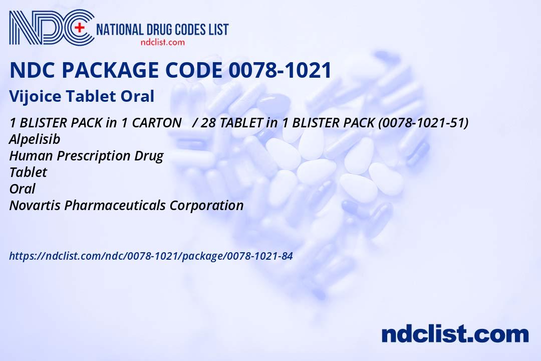 NDC Package 0078-1021-84 Vijoice Tablet Oral