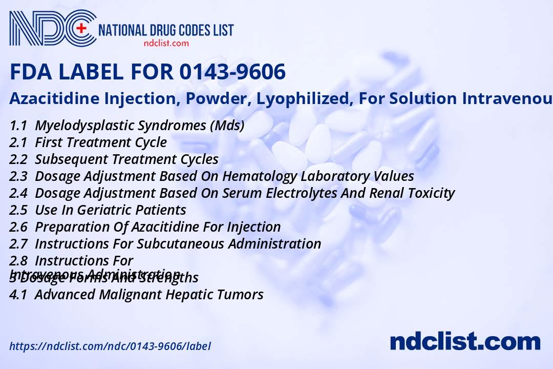 Powder For Injection Labels FDA Label for Azacitidine Injection, Powder, Lyophilized, For Solution ...