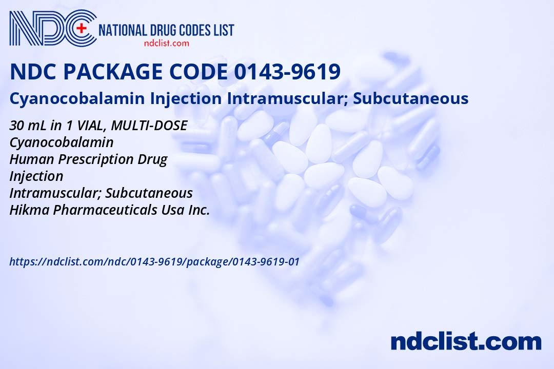 cpt code for cyanocobalamin vitamin b12 injection 1 000 mcg 1000 mcg/mL Vitamin B12 is important for the growth and development of red blood cells Cyanocobalamin Injection - NDC 0143-9619-01