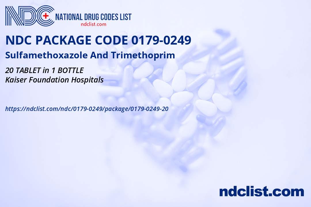 NDC Package 0179-0249-20 Sulfamethoxazole And Trimethoprim