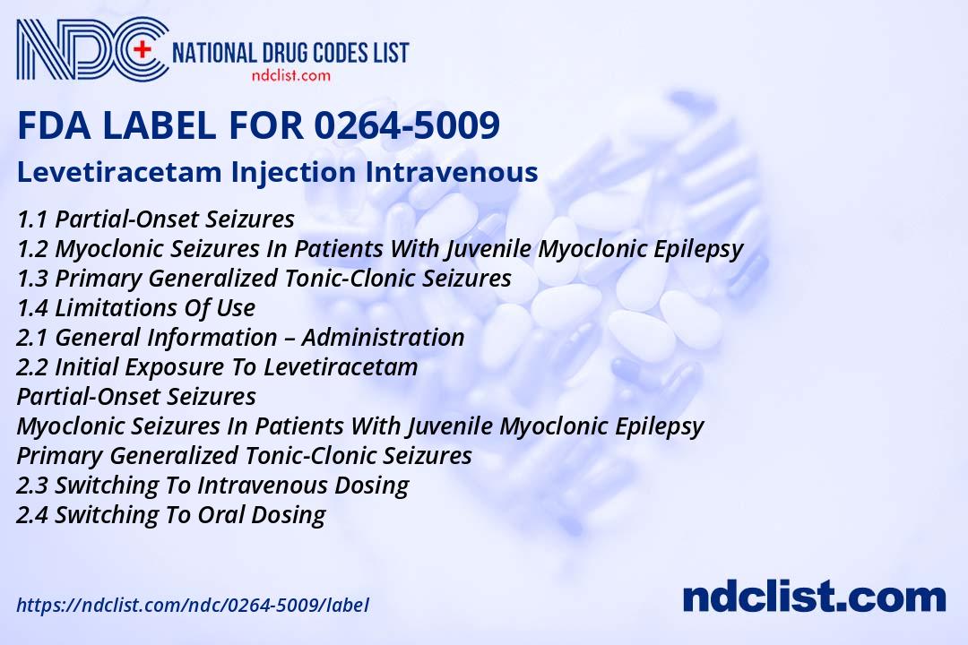 FDA Label for Levetiracetam Injection Intravenous - Indications, Usage ...