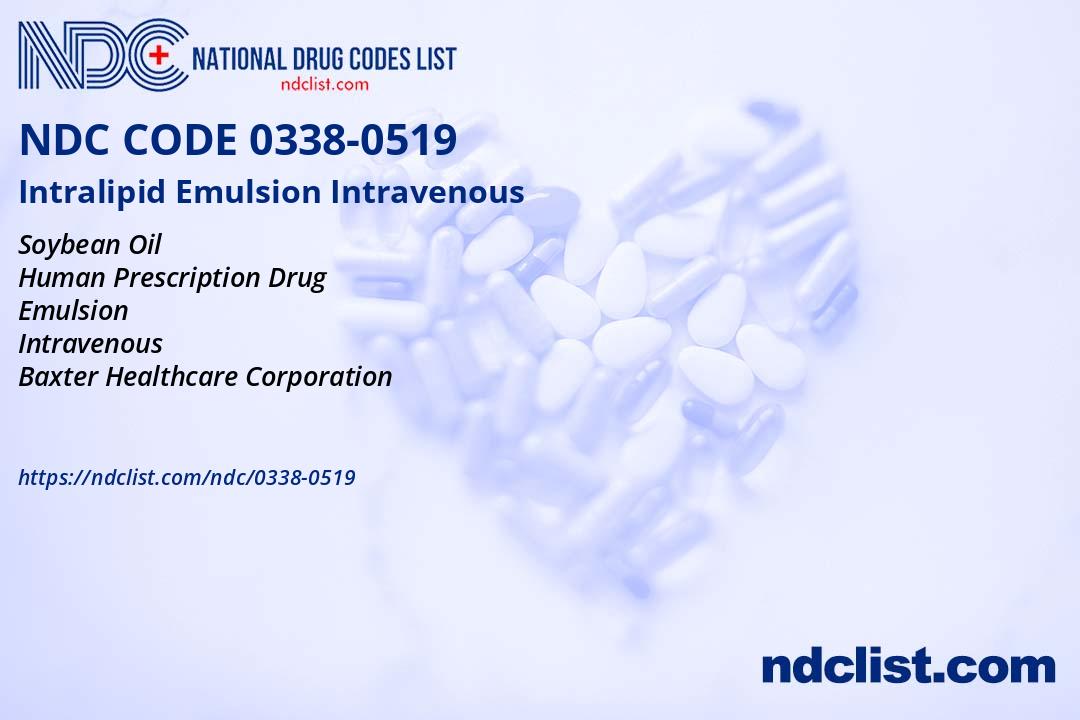 NDC 0338-0519 Intralipid Emulsion Intravenous