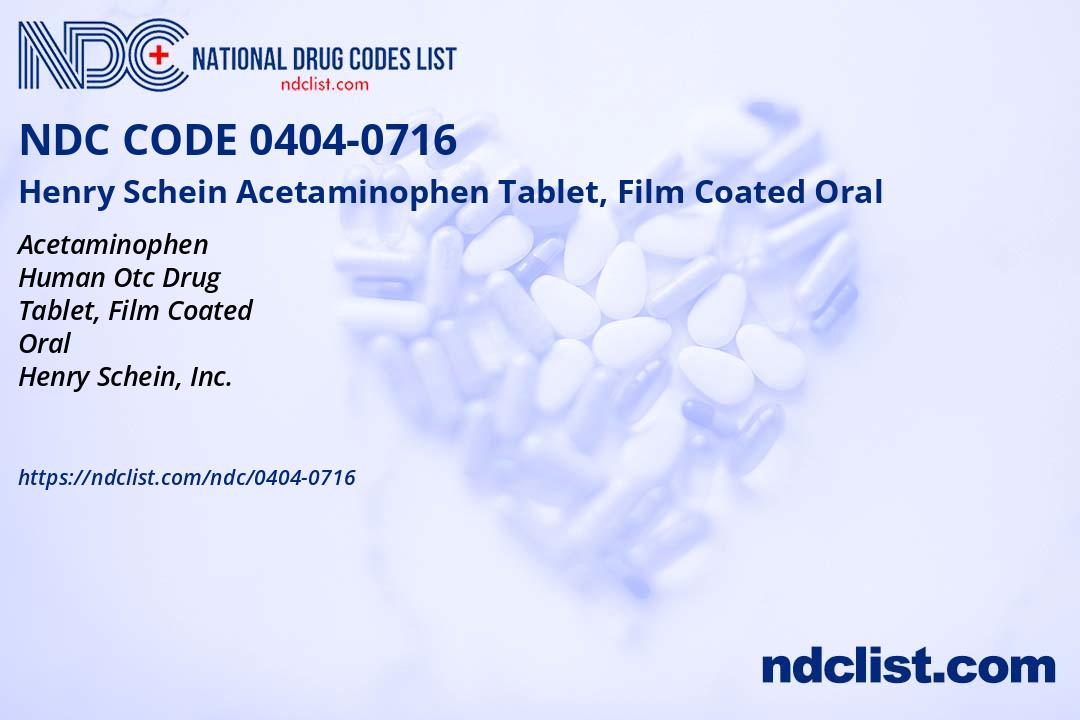 NDC 0404-0716 Henry Schein Acetaminophen Tablet, Film Coated Oral
