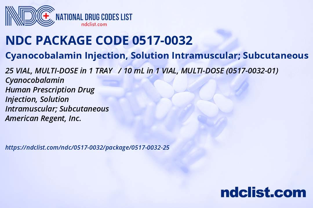 vitamin b12 injection hcpcs code Cyanocobalamin Injection, Solution- NDC0517-0032-25