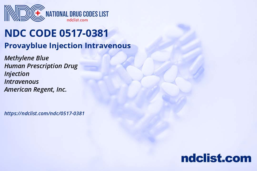Provayblue Injection Provayblue Injection- NDC0517-0381