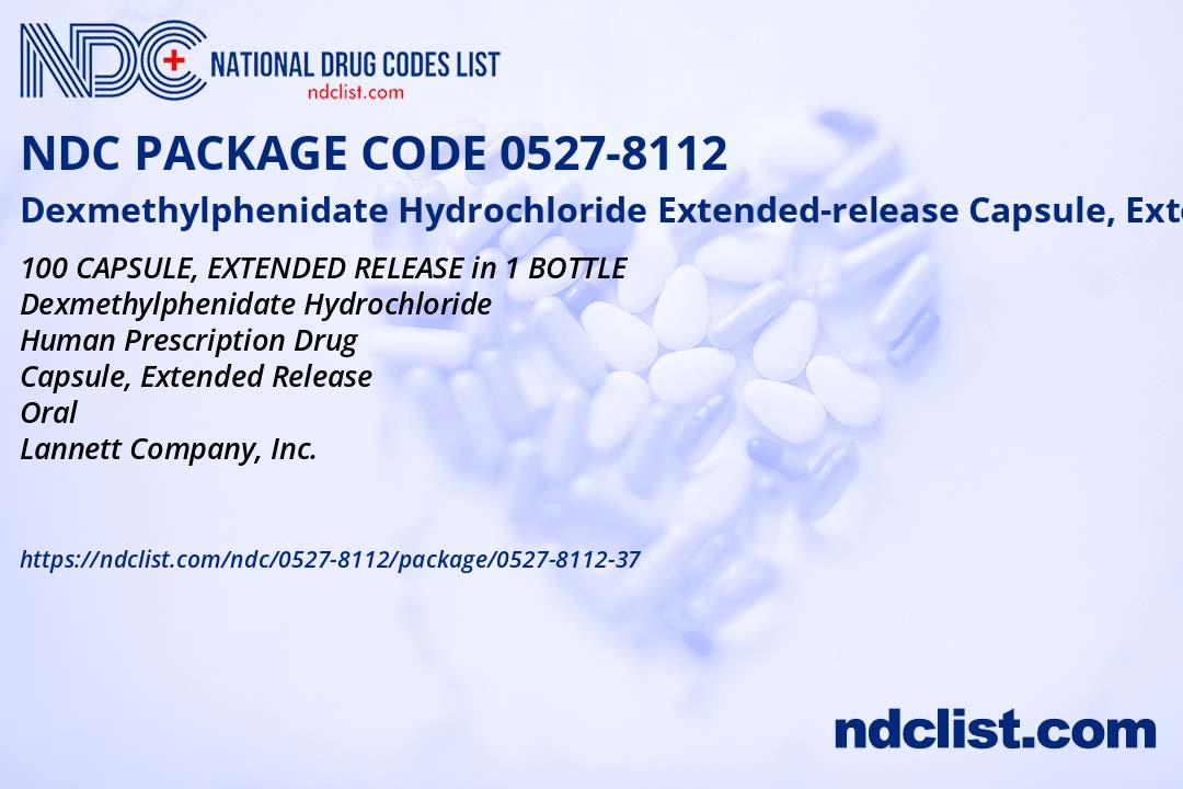 Dexmethylphenidate Hydrochloride- NDC0527-8112-37