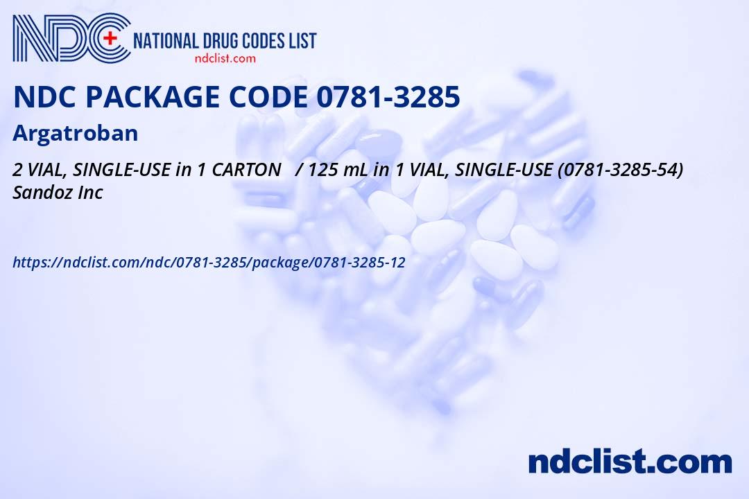 Argatroban - NDC 0781-3285-12