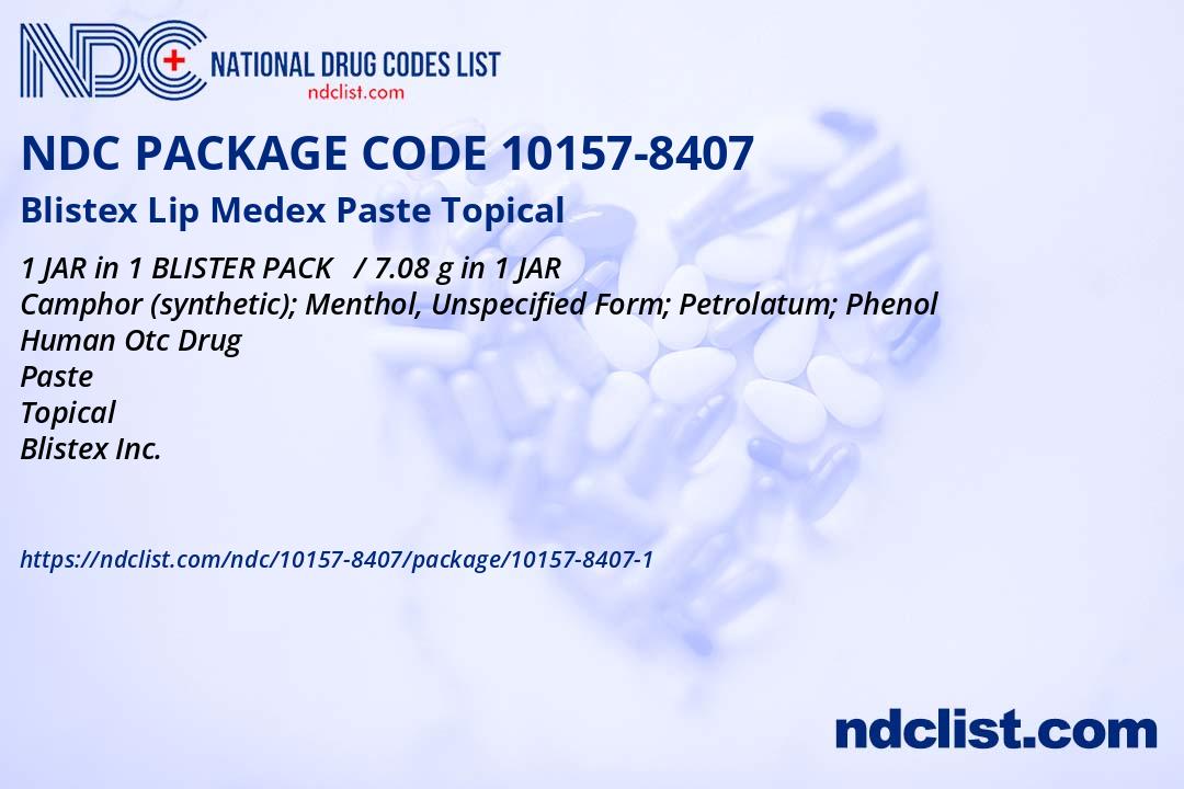 Blistex Lip Medex Paste - NDC 10157-8407-1