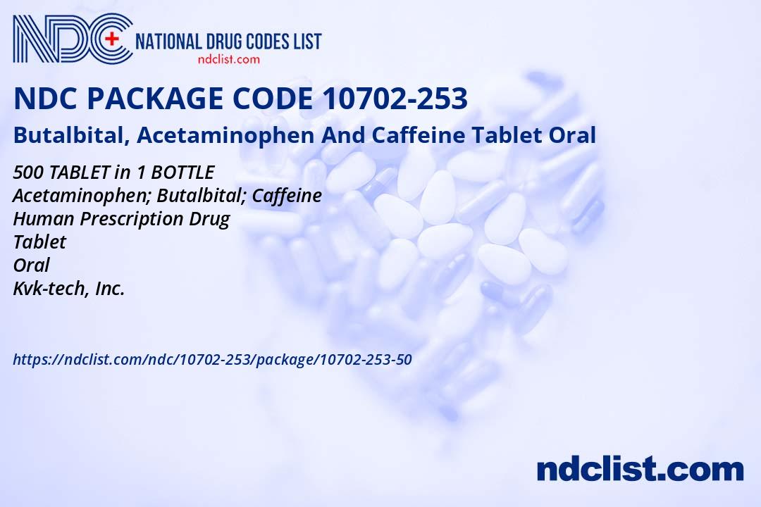 NDC Package 1070225350 Butalbital, Acetaminophen And Caffeine Tablet Oral