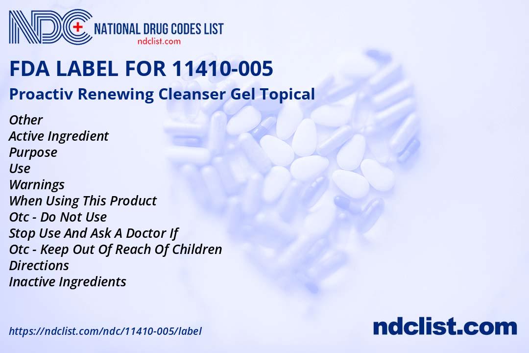 FDA Label for Proactiv Renewing Cleanser Gel Topical - Indications ...