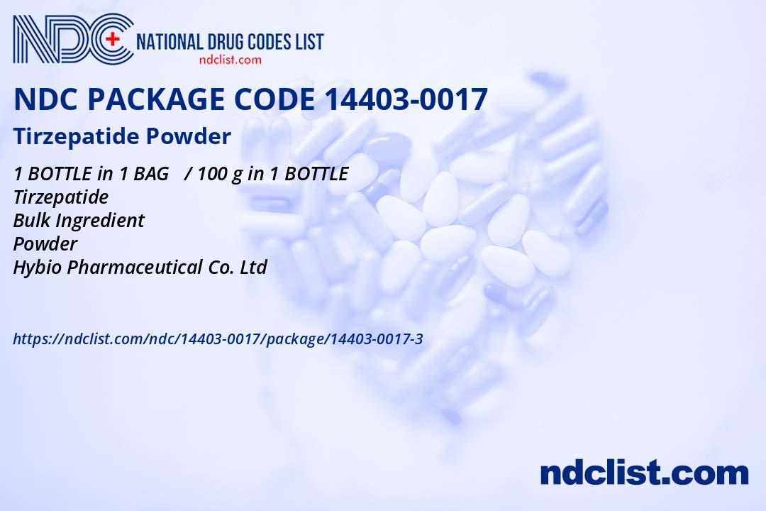 bulk order tirzepatide Compounded Online for Diabetes & Weight Loss Tirzepatide Powder - NDC 14403-0017-3
