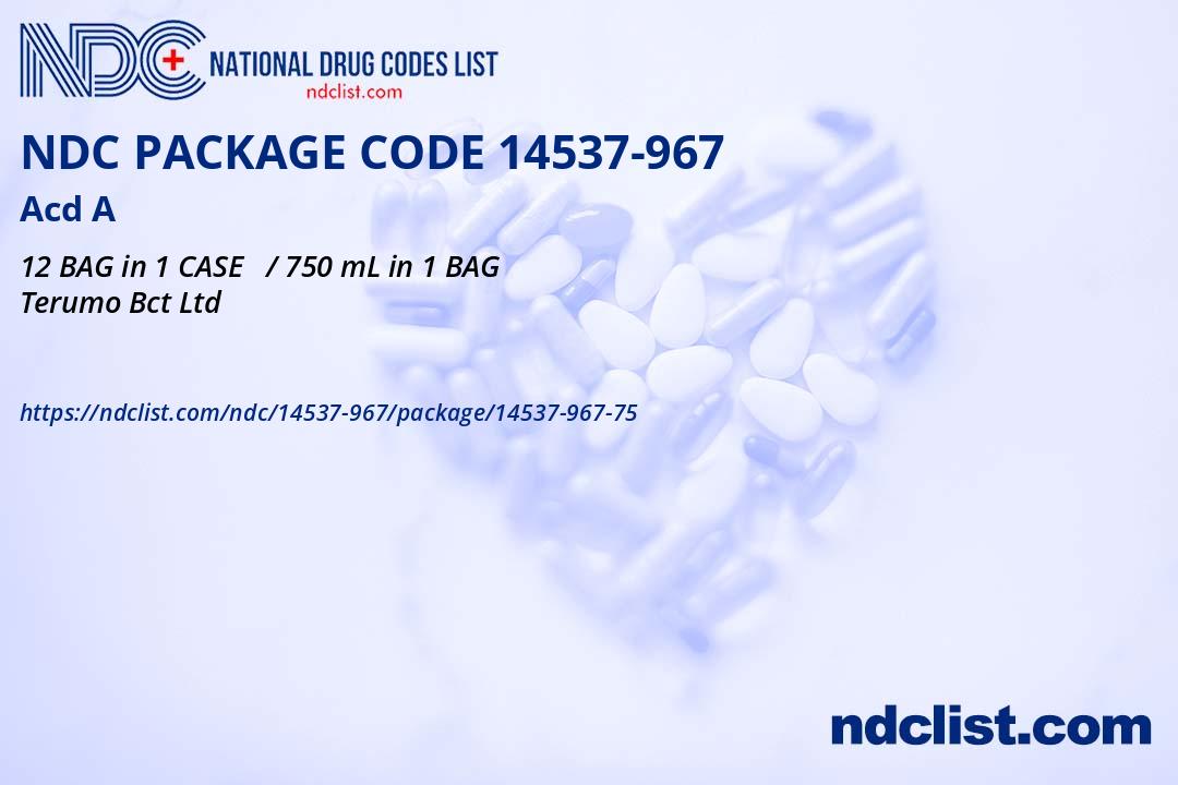 Acd Injection, Solution- NDC14537-967-75