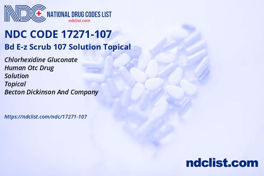 NDC 17271107 Bd Ez Scrub 107 Solution Topical