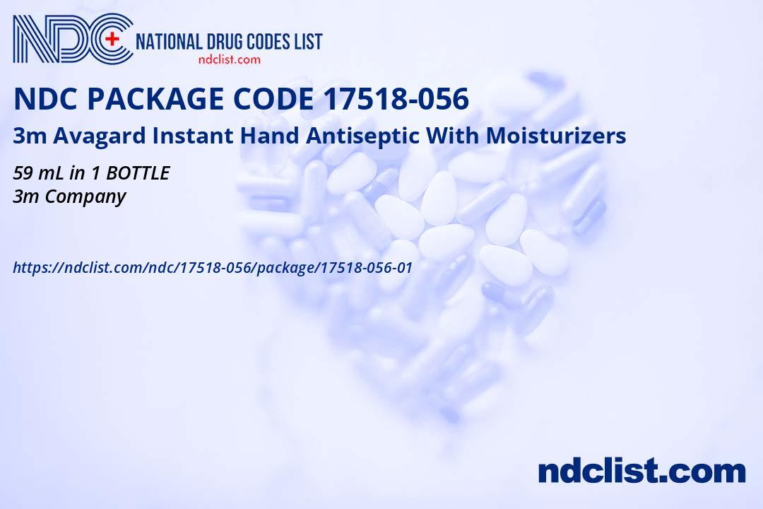 NDC Package 17518-056-01 3m Avagard Instant Hand Antiseptic With ...