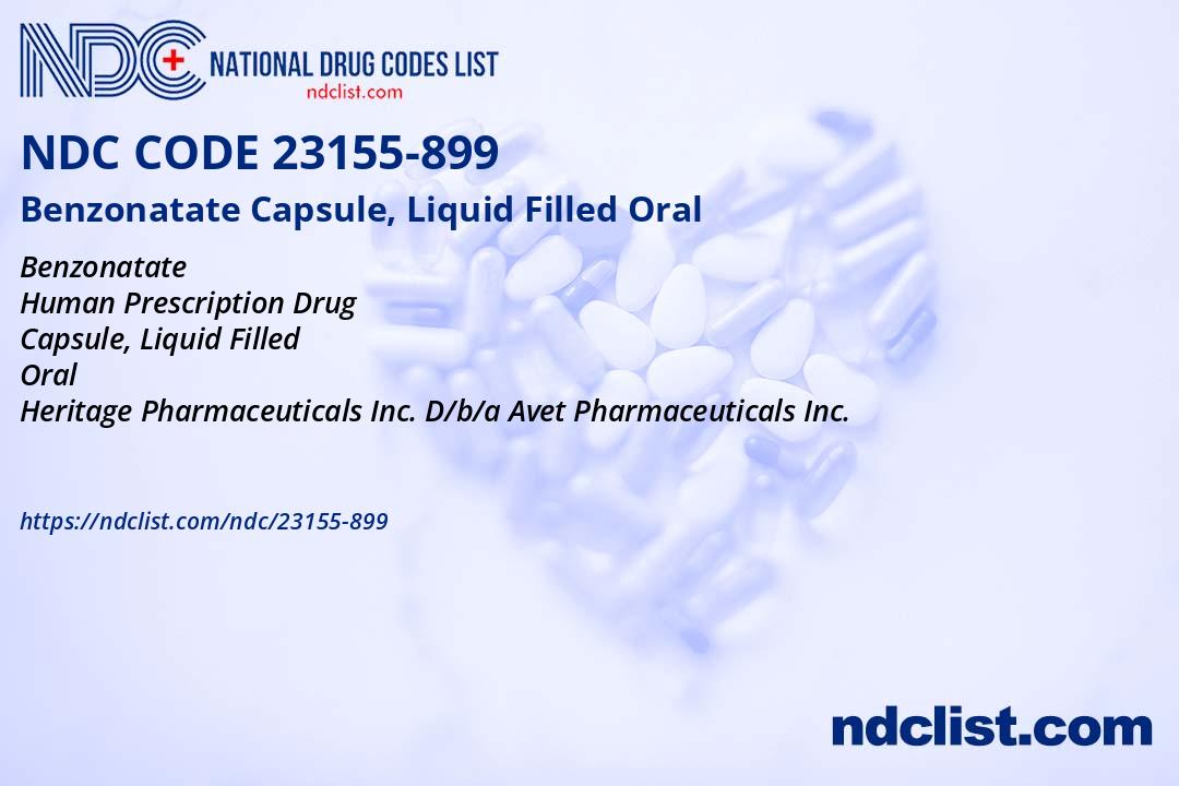 Benzonatate Capsule, Liquid Filled - NDC 23155-899