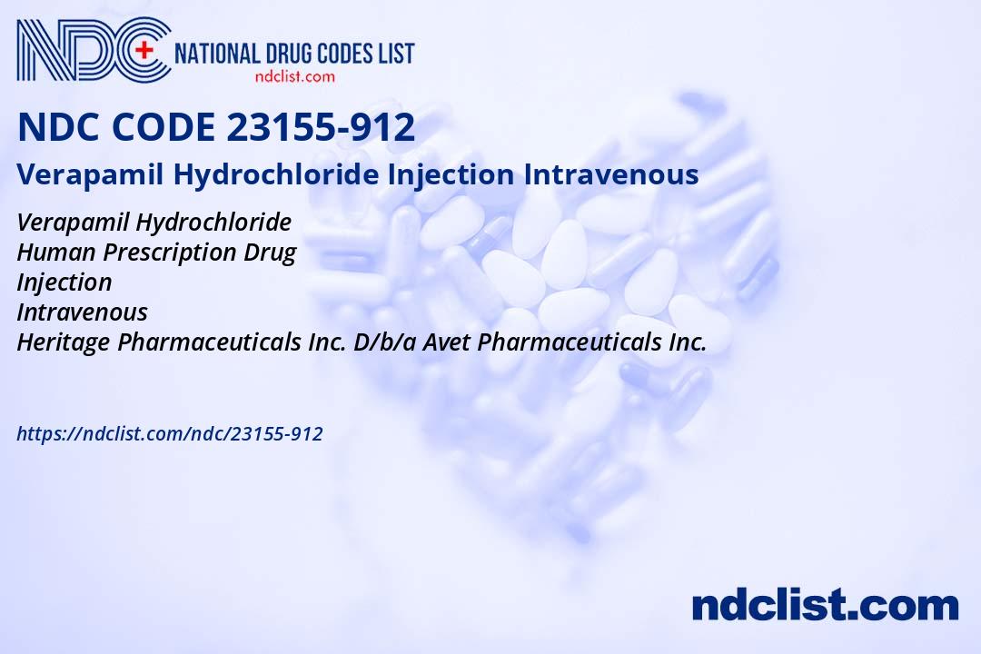 Isotin Injection Verapamil Hydrochloride Injection - NDC 23155-912