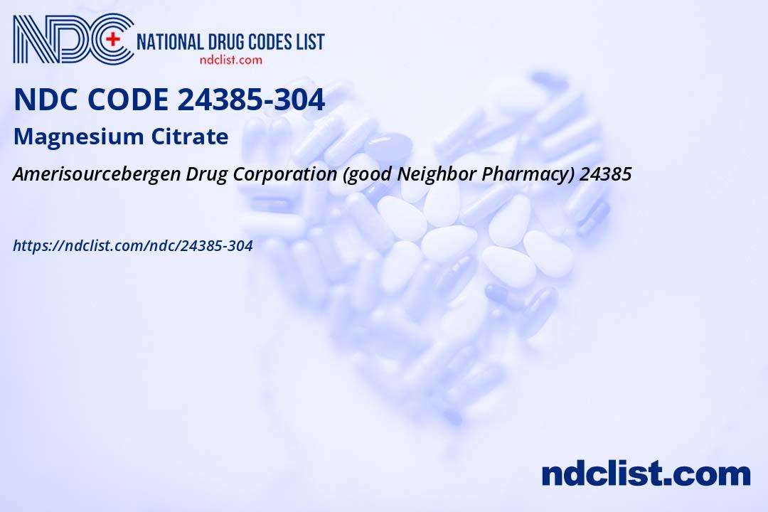 Magnesium Citrate- NDC24385-304