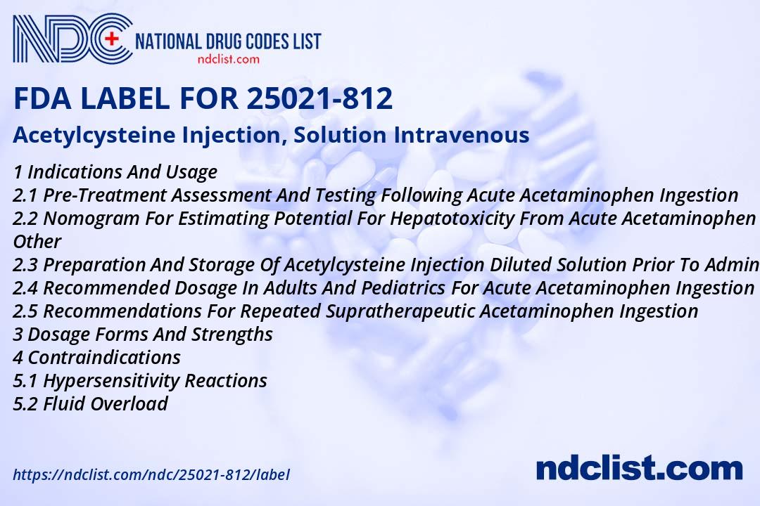 Resfar FDA Label for Acetylcysteine Injection, Solution Intravenous ...