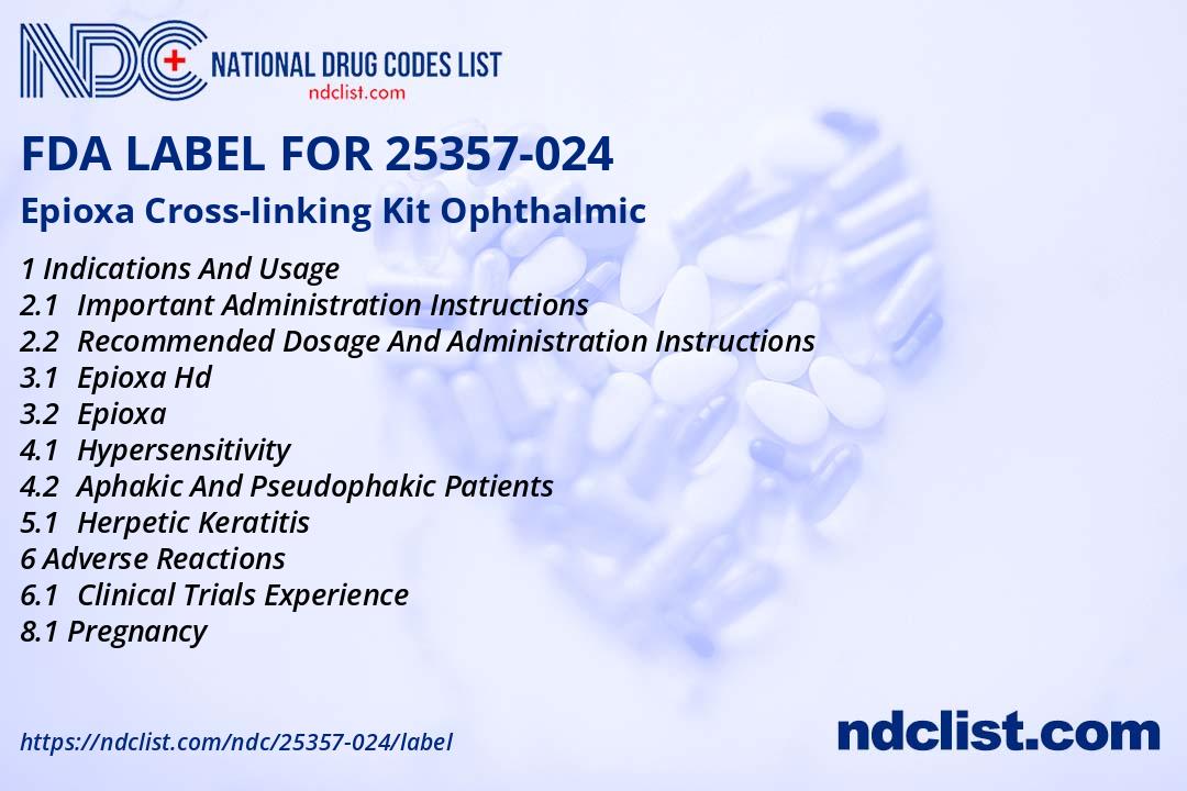 O2n Epioxa Epioxa Cross-linking Kit FDA Label - NDC 25357-024