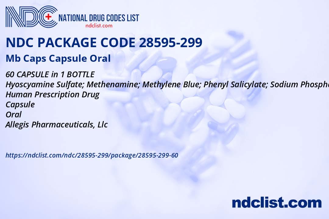 NDC Package 28595-299-60 Mb Caps Capsule Oral