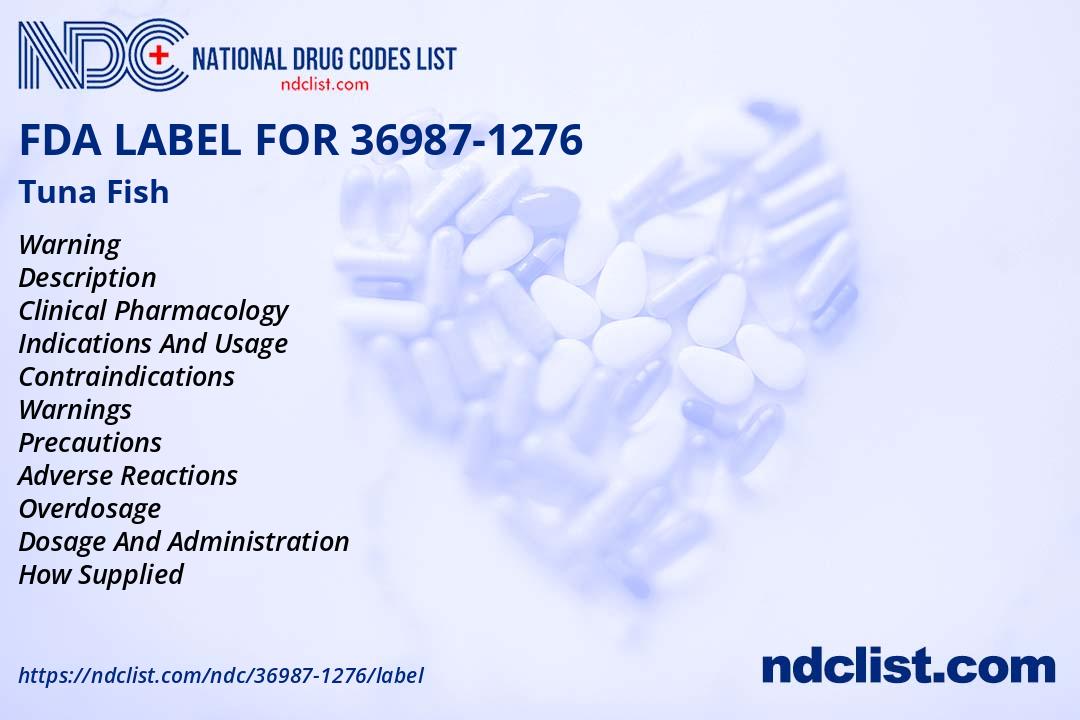 Tuna Fish- FDA Label NDC36987-1276