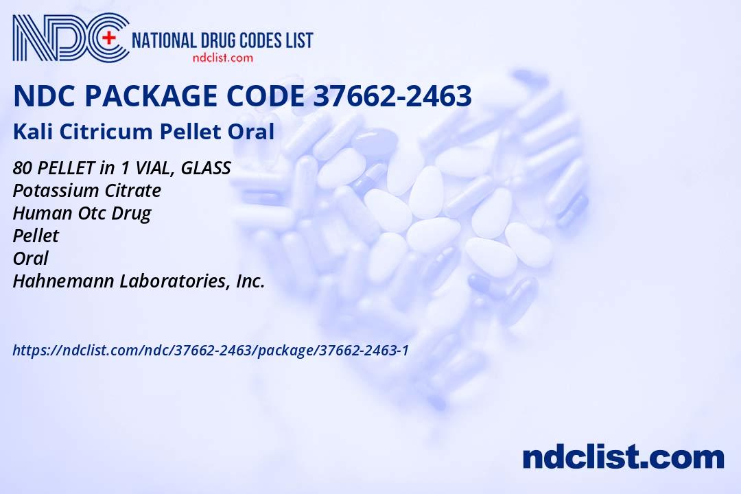 Kali Citricum Pellet- NDC37662-2463-1