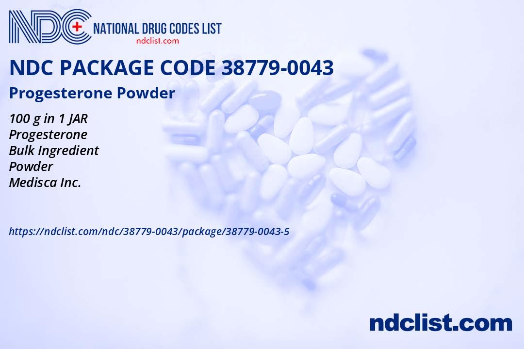 Progesterone Powder - NDC 38779-0043-5