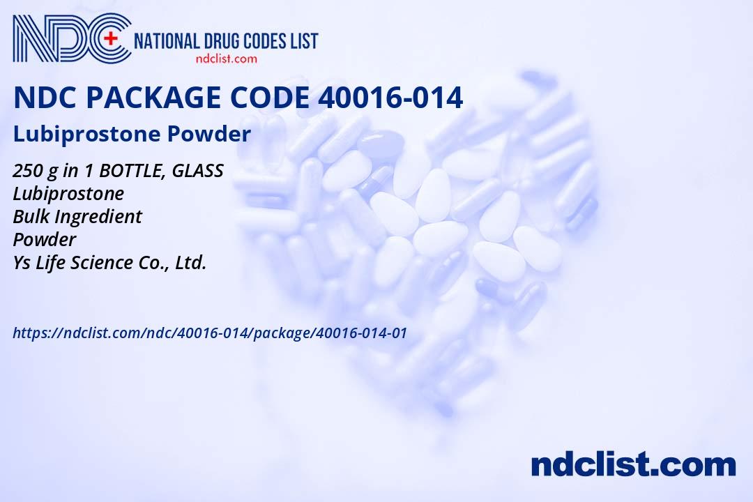 Lubiprostone Powder - NDC 40016-014-01