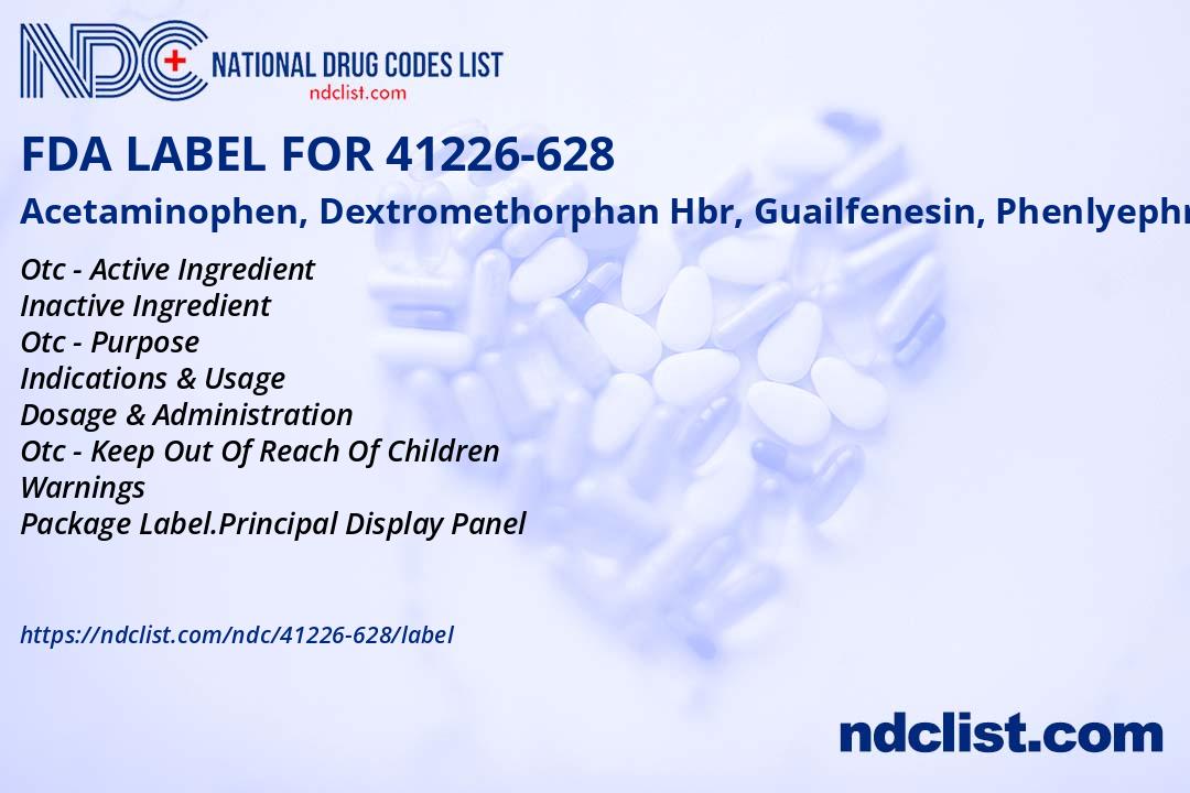 Acetaminophen, Dextromethorphan H - FDA Label NDC 41226-628
