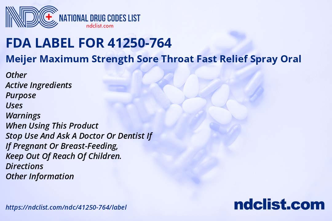 FDA Label for Meijer Maximum Strength Sore Throat Fast Relief Spray ...