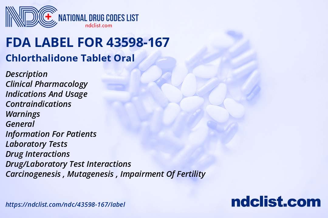 FDA Label for Chlorthalidone Tablet Oral - Indications, Usage & Precautions