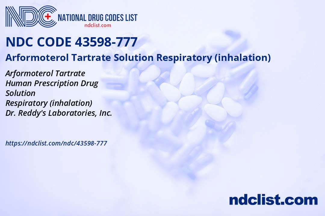 NDC 43598-777 Arformoterol Tartrate Solution Respiratory (inhalation)