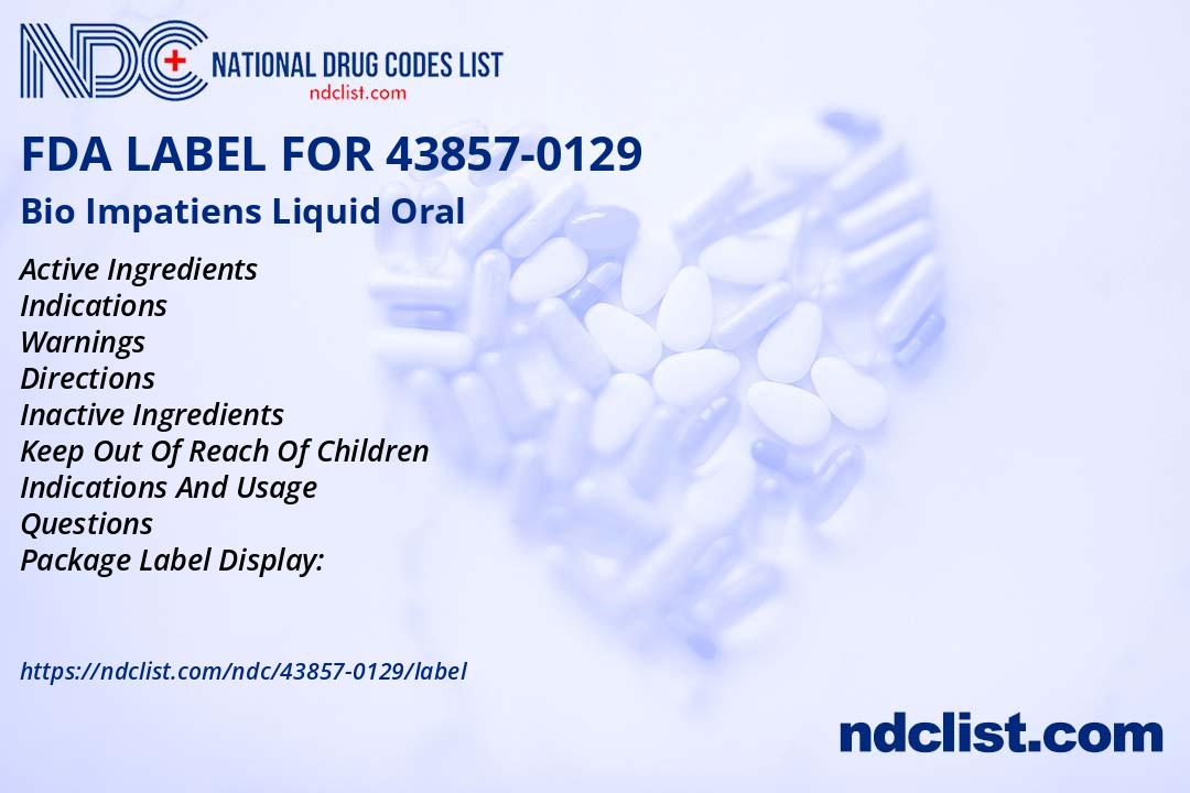 Bio Impatiens Liquid - FDA Label NDC 43857-0129