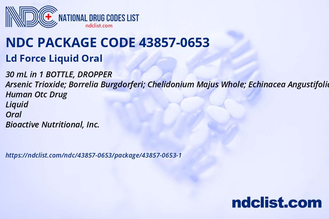 NDC Package 43857-0653-1 Ld Force Liquid Oral