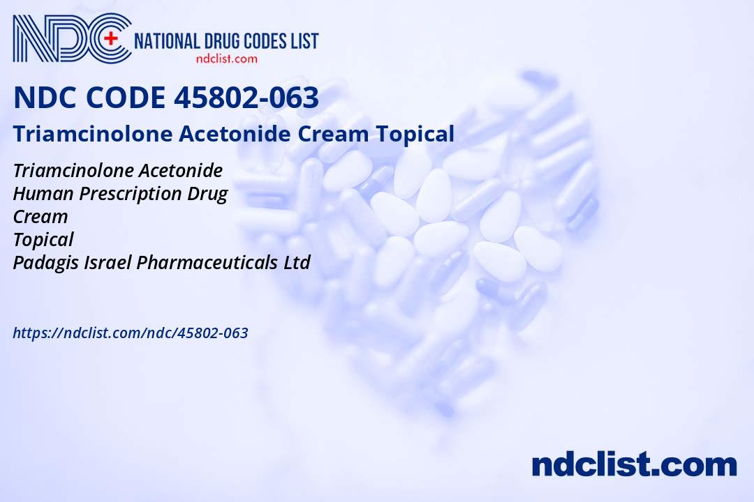 Ndc 45802 063 Triamcinolone Acetonide Cream Topical