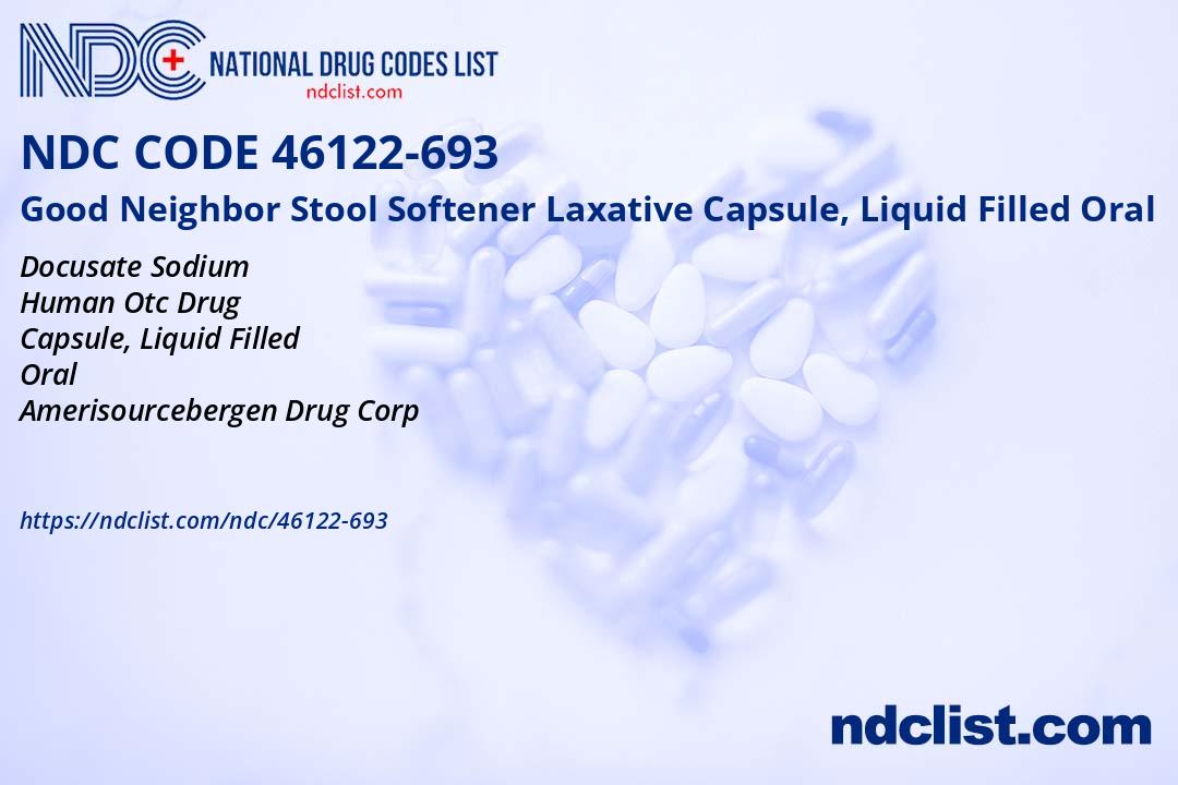 Good Neighbor Stool Softener- NDC46122-693