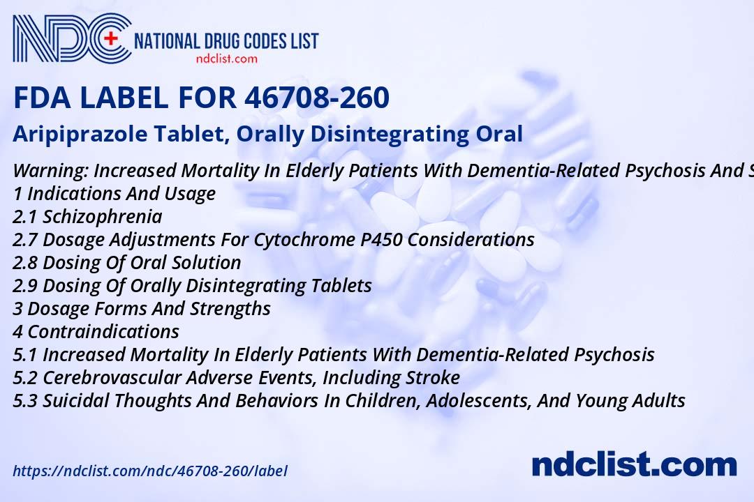 FDA Label for Aripiprazole Tablet, Orally Disintegrating Oral ...