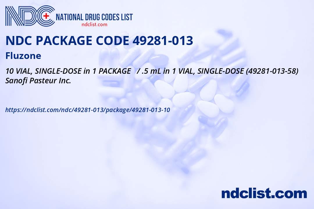 Fluzone - NDC 49281-013-10