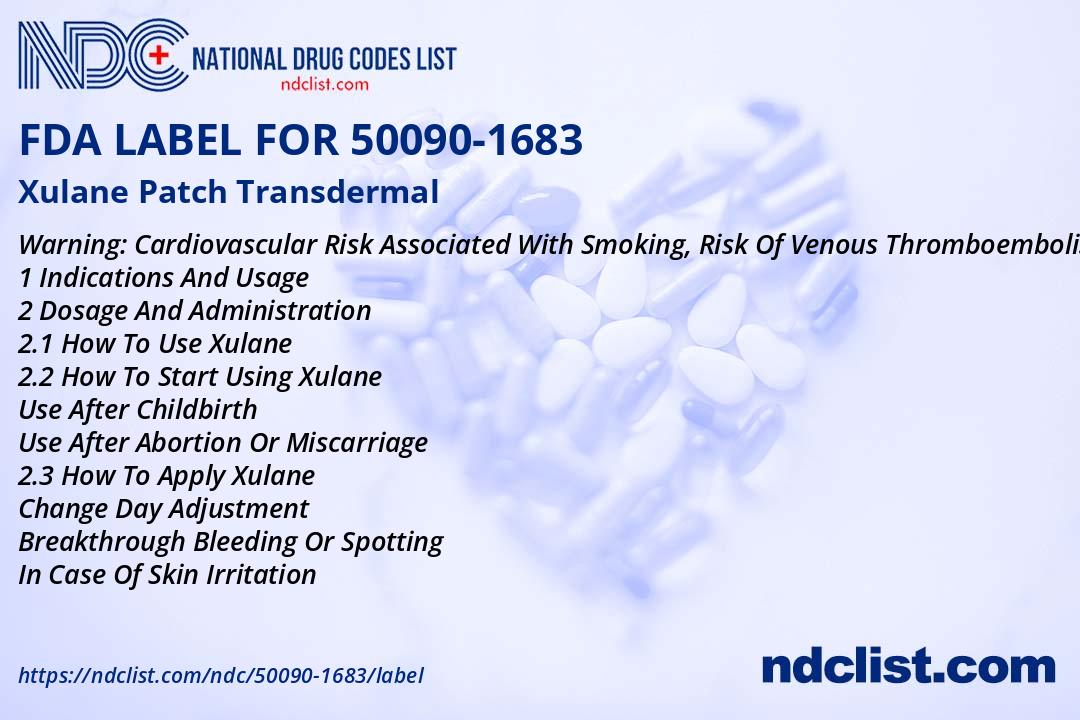 FDA Label for Xulane Patch Transdermal Indications, Usage & Precautions