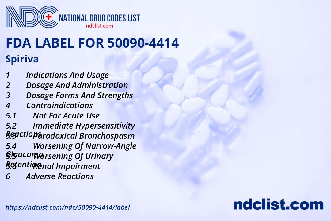 Spiriva- FDA Label NDC50090-4414