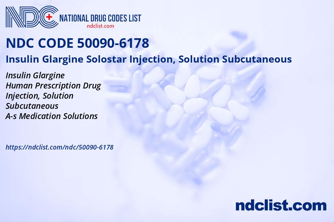 NDC 500906178 Insulin Glargine Solostar Injection, Solution Subcutaneous