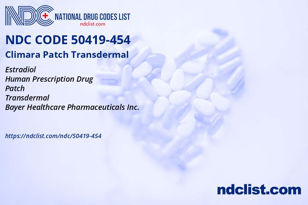 NDC 50419454 Climara Patch Transdermal
