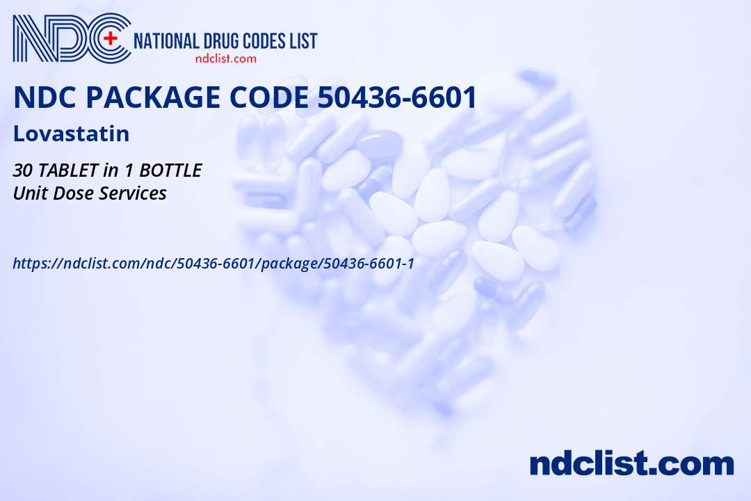 NDC Package 50436-6601-1 Lovastatin