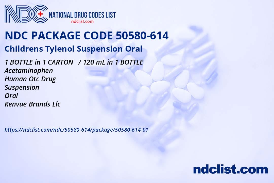 NDC Package 50580-614-01 Childrens Tylenol Suspension Oral